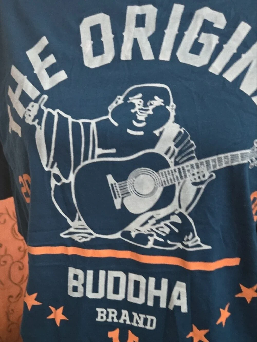 True Religion Blue T-Shirt with White Logo